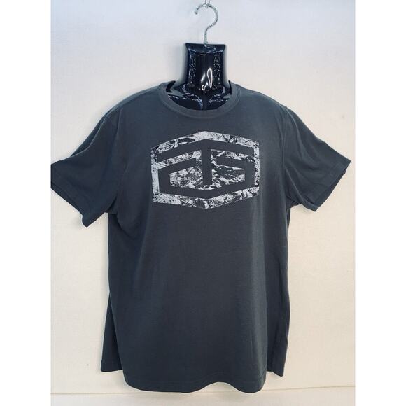 Tapout Shirt Mens Large Gray Athletic T O Camo Graphic Short Sleeve Tee - Picture 1 of 6